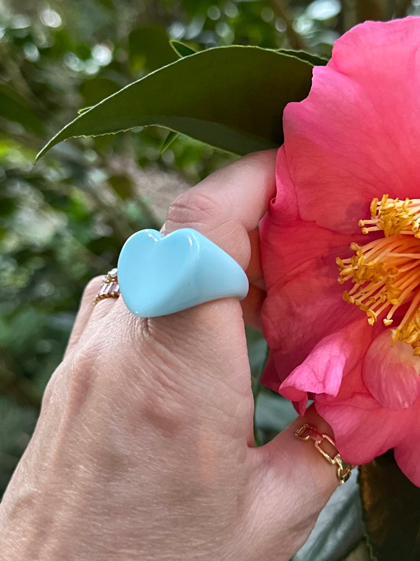 Blue Heart Biggie Ring