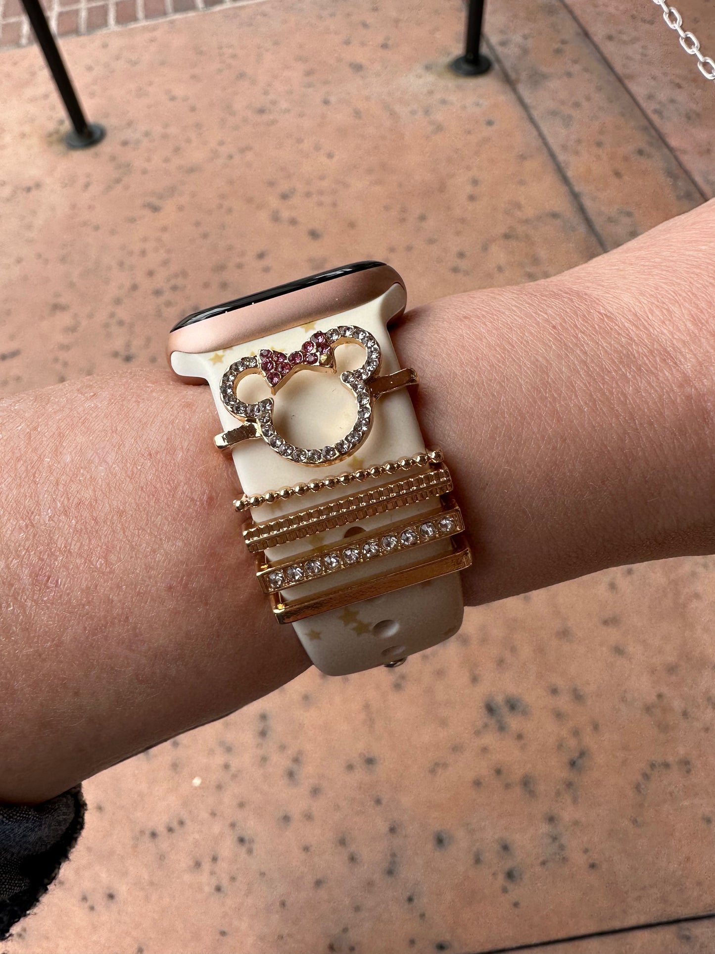 Magical Minnie CZ Watchband Huggie Set