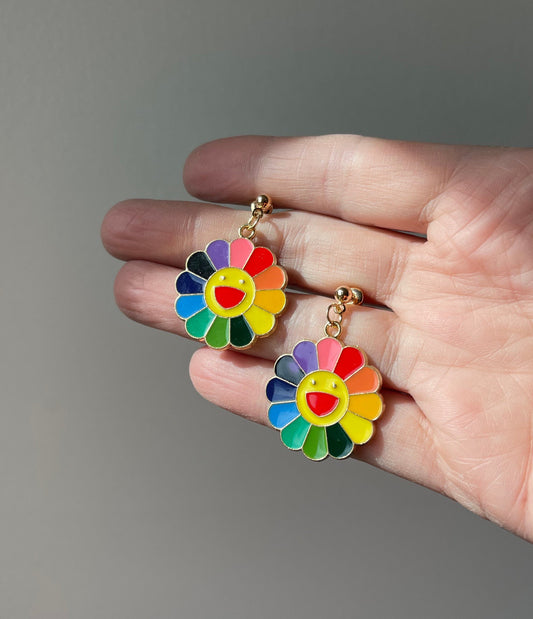 Rainbow Flower Dangles