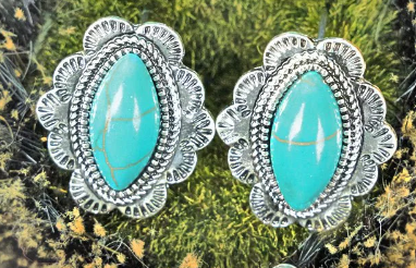 Turquoise Silver Studs