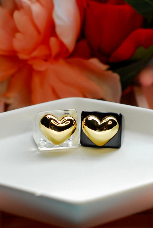 Gold Heart Biggie Ring